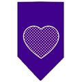 Unconditional Love Purple Swiss Dot Heart Screen Print Bandana Purple Small UN797472